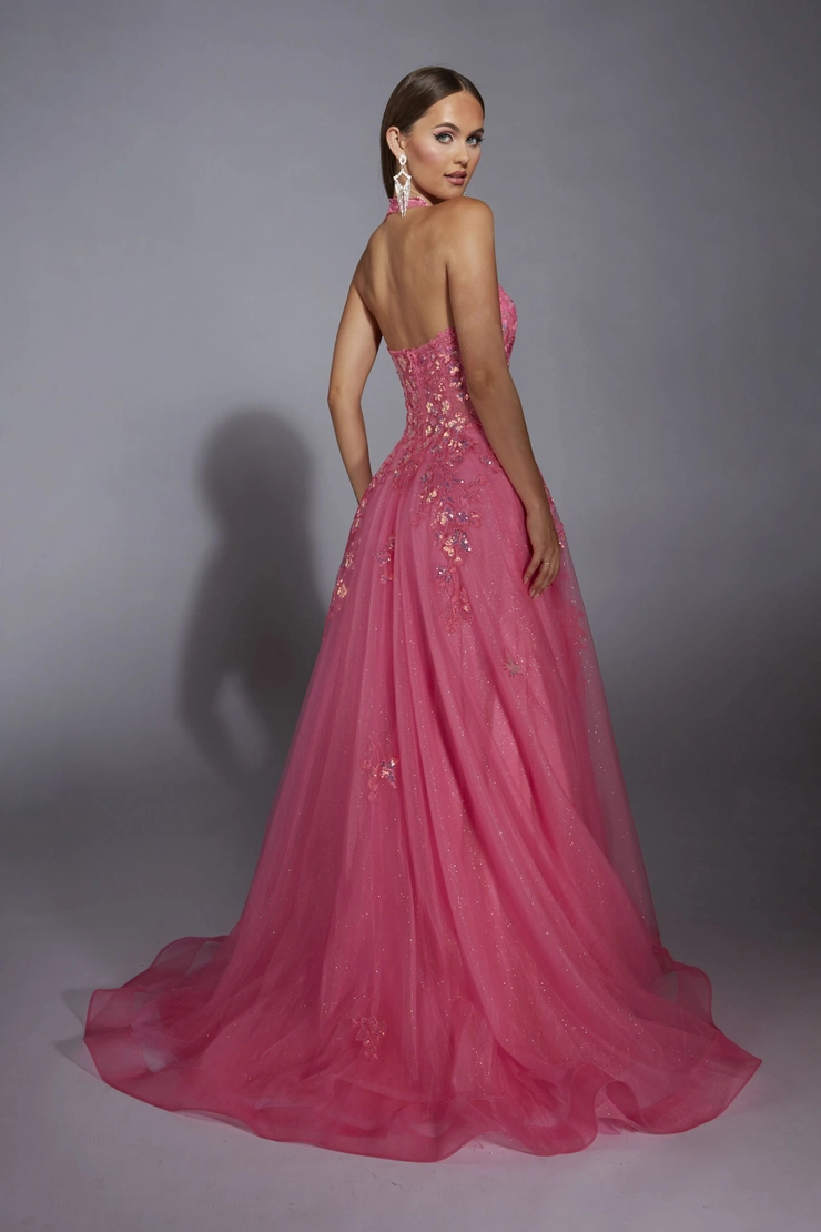 open lace back dress Aerie Couture 207 Prom Dress - Royal