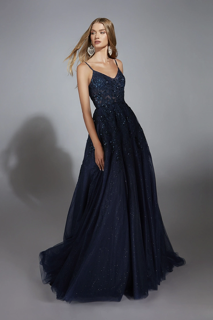 strapless open back dress Sydney's Closet SC7349 main image 1