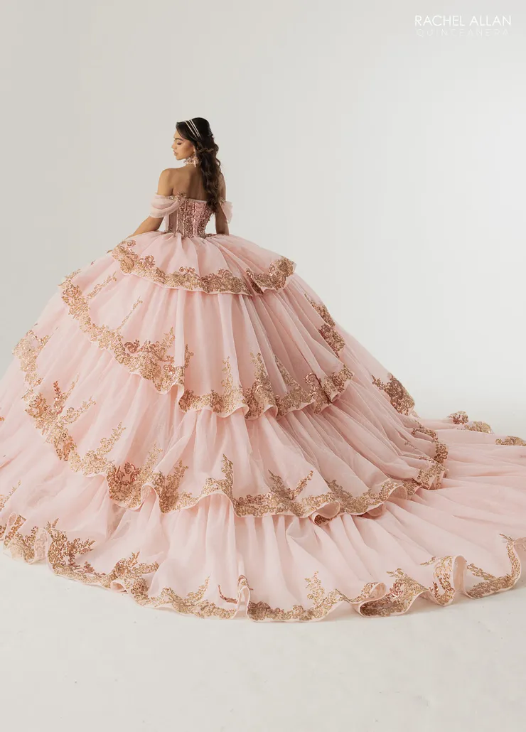 Alta Couture by Rachel Allan Style #RQ3175 #1 Blush/Rose Gold backface vertical picture