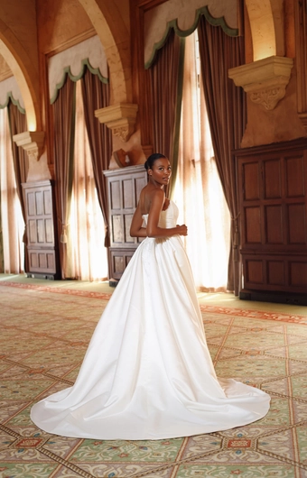 Zakaa Couture Lucienne Corset & Satin Ballgown #5 backface vertical thumbnail