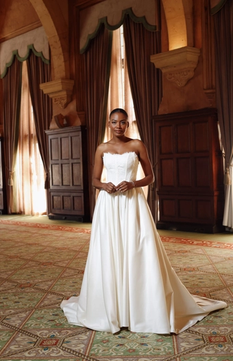 Zakaa Couture Lucienne Corset & Satin Ballgown #0 default frontface vertical thumbnail