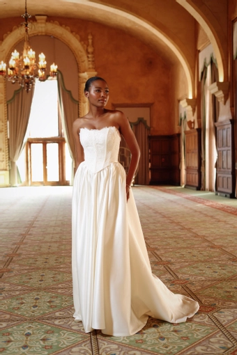 Zakaa Couture Lucienne Corset & Satin Ballgown #1 frontface vertical thumbnail