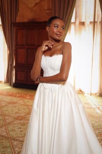 Zakaa Couture Lucienne Corset & Satin Ballgown #7 frontface vertical cropped thumbnail