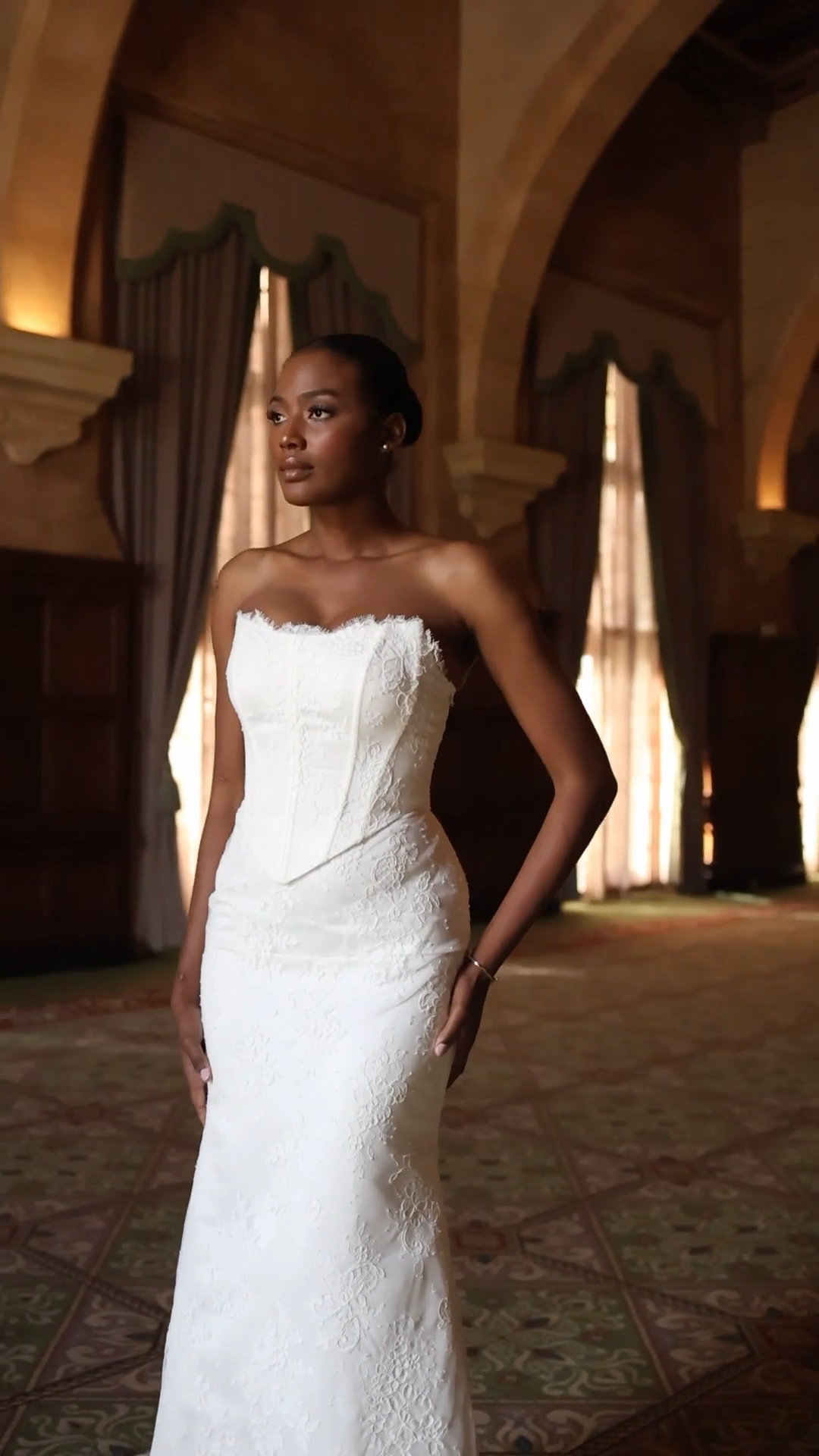 Zakaa Couture Lucienne Corset & Lace Skirt #4 autoplay loop mute thumbnail