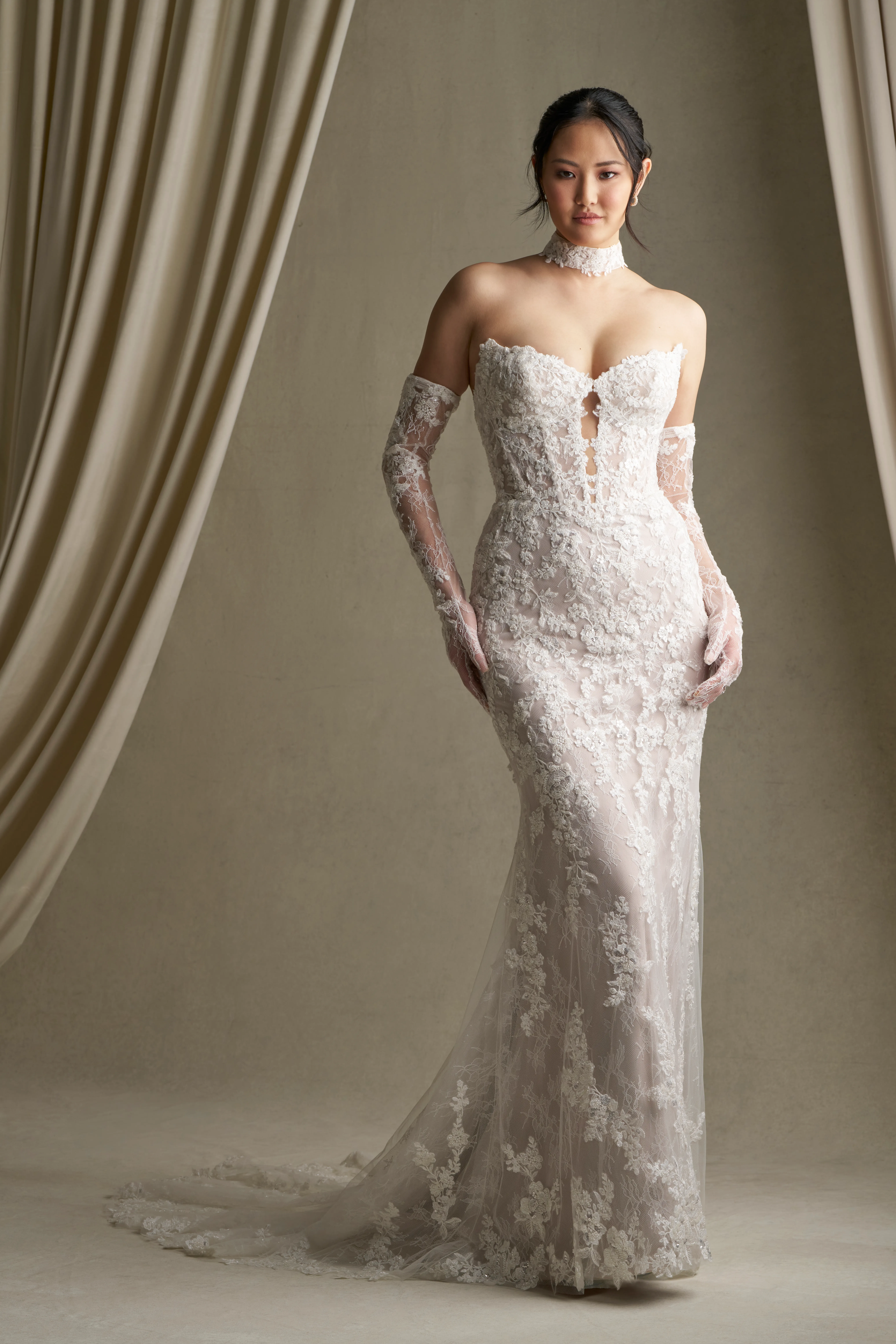 chinese dress ladies Vintage Large Flower Lace Wedding Dress