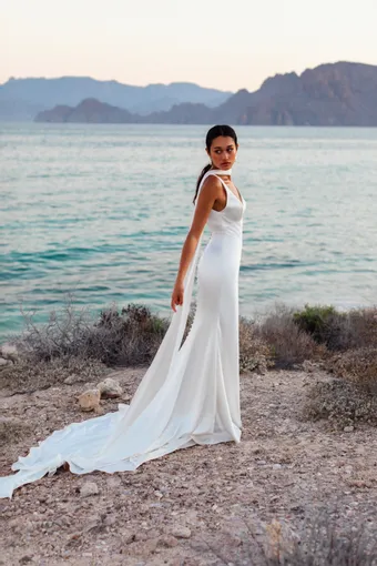 Wilderly Bride Style #F406 Azul #5 frontface vertical thumbnail