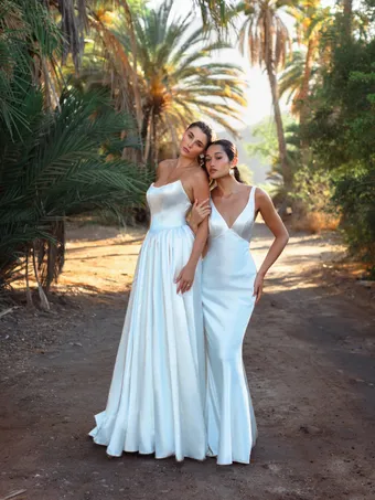 Wilderly Bride Style #F407 Aqua #3 frontface vertical thumbnail