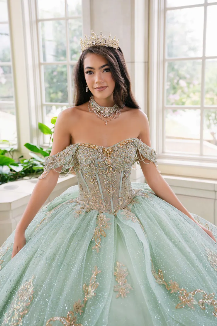 AmaBella Quinceanera Style #Q1082 #9 frontface vertical cropped picture