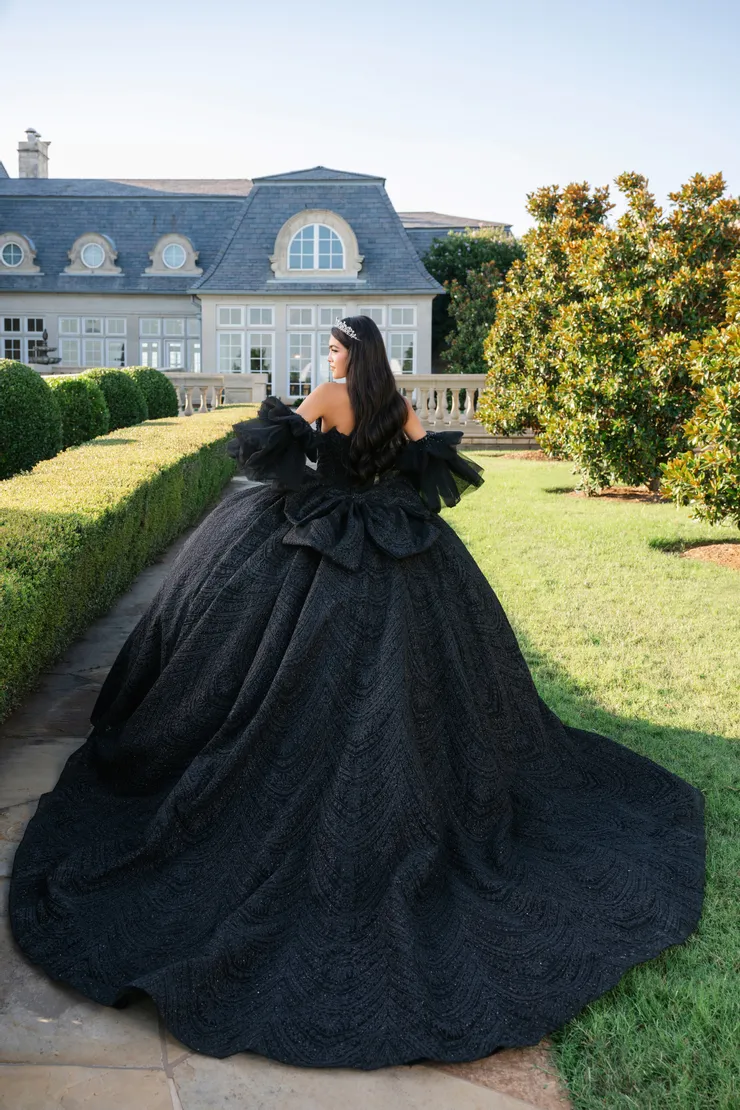 AmaBella Quinceanera Style #Q1085 #1 default Black backface vertical picture