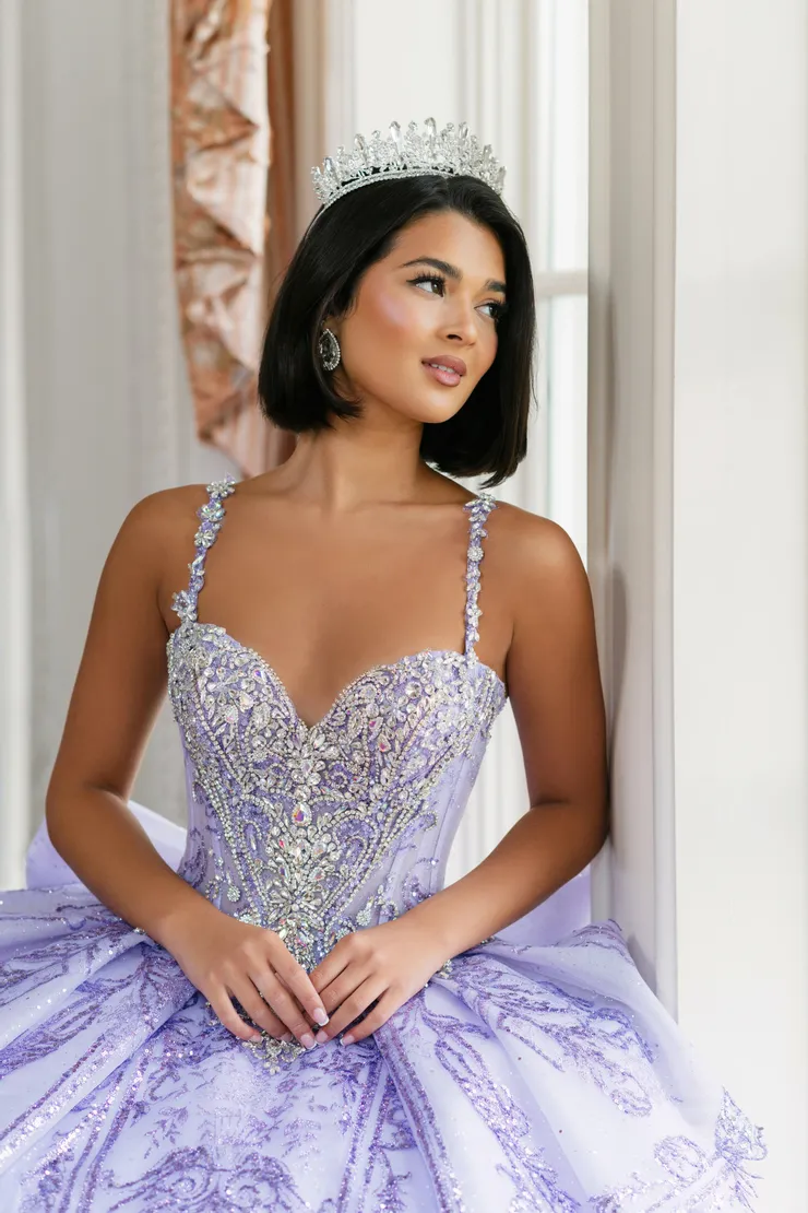 AmaBella Quinceanera Style #Q1090 #8 Lilac frontface vertical cropped picture