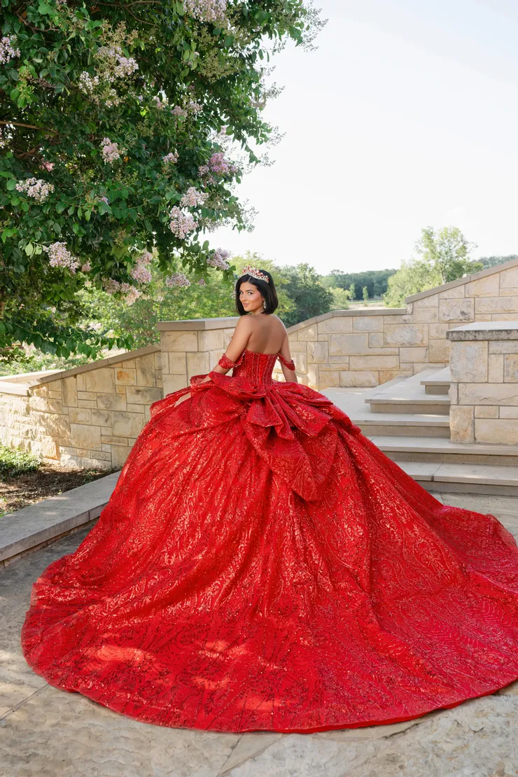 AmaBella Quinceanera Style #Q1092 #1 default Red backface vertical picture