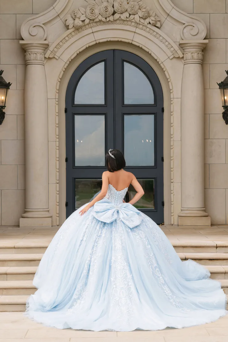 AmaBella Quinceanera Style #Q1094 #1 default Light Blue/Silver backface vertical picture