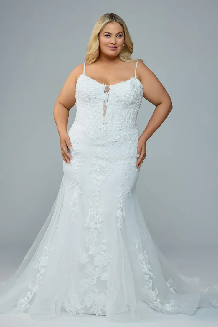 Fit and Flare Bridal Gown with Scoop Neckline Esme