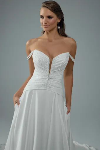A-line Wedding Dress with V-neckline Maple $6 Ivory frontface vertical cropped thumbnail