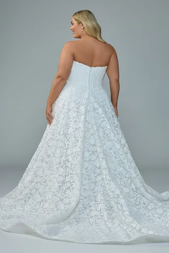 Elegant Overlace A-line Wedding Dress Diana $3 default Ivory backface vertical thumbnail