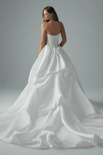 Satin Ballgown with Voluminous Skirt Tejhaan $8 default Ivory backface vertical thumbnail