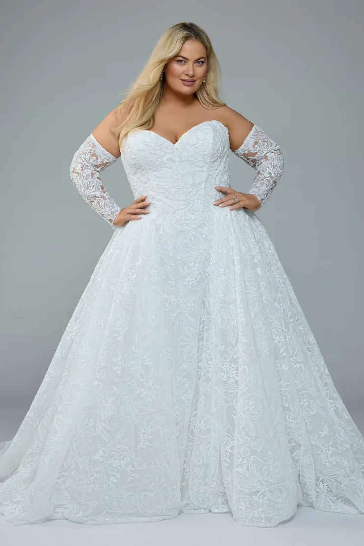 Beaded Basque Waist Wedding Dress Hyacinth Thumbnail Image