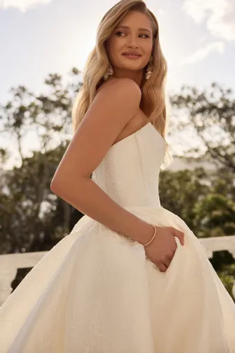 Regal Overlace Ballgown Wedding Dress Rosalie $1 Ivory backface vertical cropped thumbnail