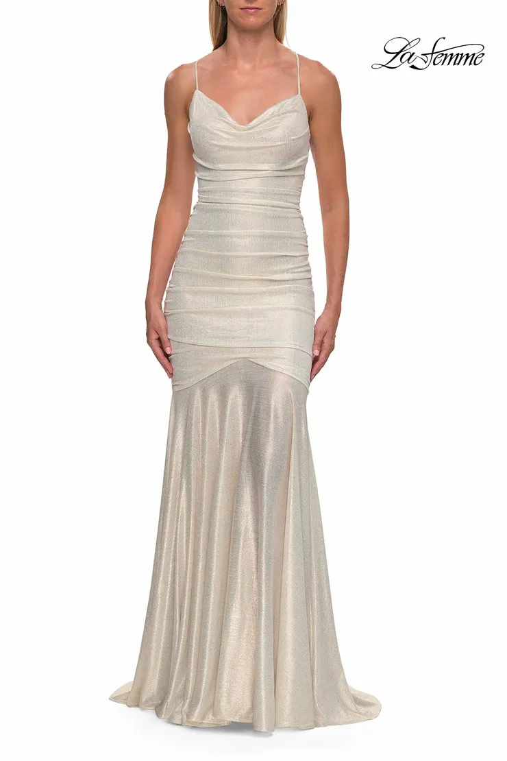la femme white and gold dress La Femme Dress 29759