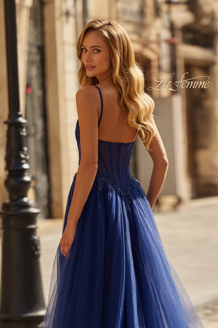 La Femme Style #33436 #13 Marine Blue backface vertical cropped picture