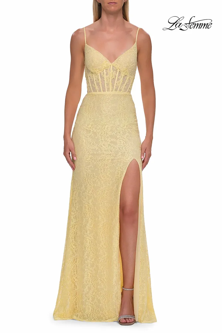 La Femme Style #33442 #1 Pale Yellow frontface vertical picture