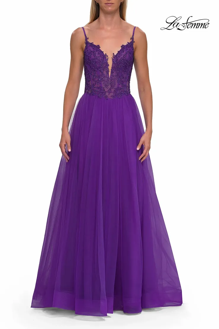 La Femme Style #33674 #1 Royal Purple frontface vertical picture