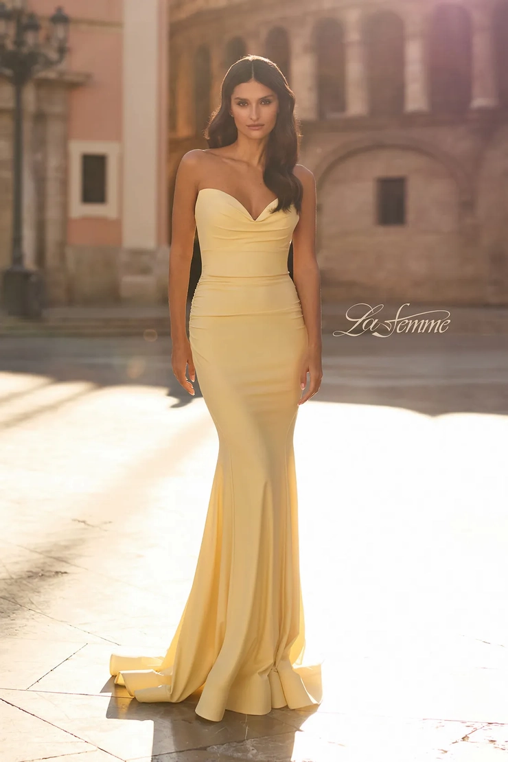 La Femme Style #33864 #1 Pale Yellow frontface vertical picture