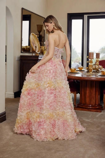 Nox Anabel G1790   Glamorous Strapless Ballgown with Textured Embellishments #2 default backface vertical thumbnail