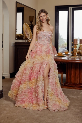 Nox Anabel G1790   Glamorous Strapless Ballgown with Textured Embellishments #0 default frontface vertical thumbnail