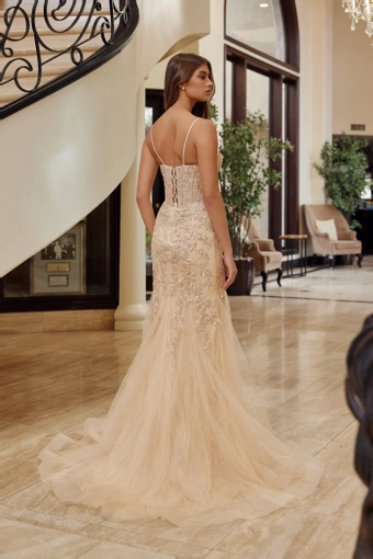 Nox Anabel H1874   Elegant Mermaid Gown with Embellished Bodice #8 backface vertical thumbnail