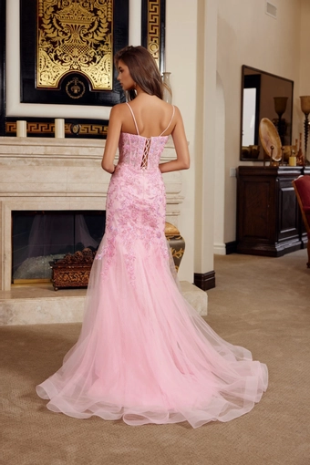 Nox Anabel H1874   Elegant Mermaid Gown with Embellished Bodice #7 backface vertical thumbnail