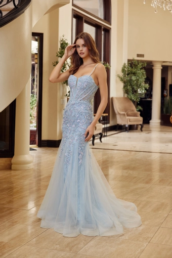 Nox Anabel H1874   Elegant Mermaid Gown with Embellished Bodice #2 frontface vertical thumbnail