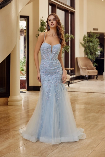 Nox Anabel H1874   Elegant Mermaid Gown with Embellished Bodice #6 frontface vertical thumbnail