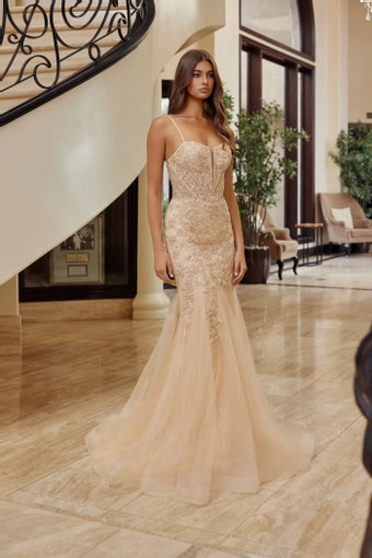 Nox Anabel H1874   Elegant Mermaid Gown with Embellished Bodice #1 frontface vertical thumbnail