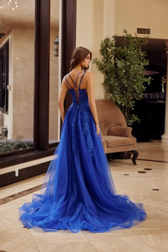 Nox Anabel H1885   Embellished A-line Gown with Plunging Sweetheart Neckline #5 backface vertical thumbnail