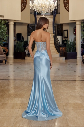 Nox Anabel R1820   Elegant Sweetheart Gown with Beaded Bodice and Slit #3 backface vertical thumbnail