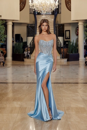 Nox Anabel R1820   Elegant Sweetheart Gown with Beaded Bodice and Slit #2 frontface vertical thumbnail