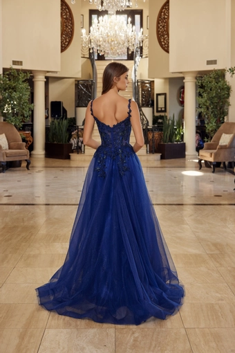 Nox Anabel R1824   Enchanting Floor-length Gown with Beaded Bodice and Slit #6 backface vertical thumbnail