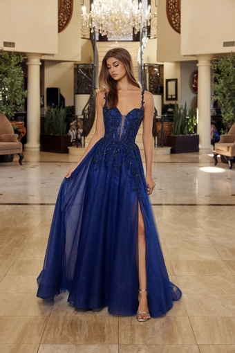 Nox Anabel R1824   Enchanting Floor-length Gown with Beaded Bodice and Slit #4 frontface vertical thumbnail