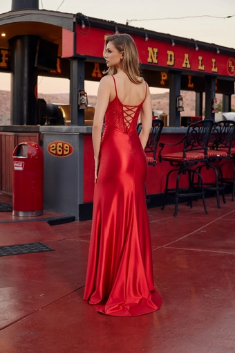 Nox Anabel S1721   Elegant Sheath Gown with Sweetheart Neckline and Slit #8 backface vertical thumbnail