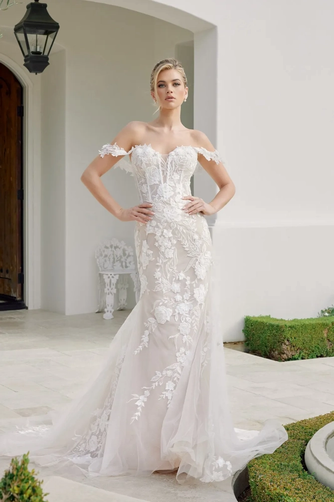 JE974 - Nox Anabel | Off-shoulder Mermaid Wedding Dress