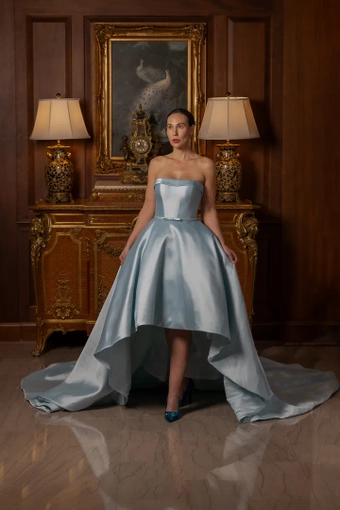 Monte Durham for Elissar Bridal Linda Parisian Blue #0 default frontface vertical thumbnail