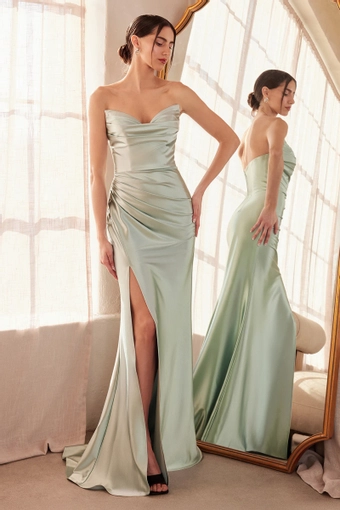 Amoris T704   Strapless Sweetheart Gown with High Slit - Formal Dress #33 vertical thumbnail
