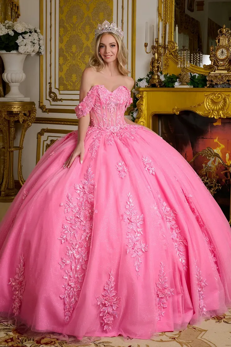 open lace back dress Sparkly Tight Long Ball Gown Sequin Shiny Burgundy Princess Quinceanera Dresses main image 1