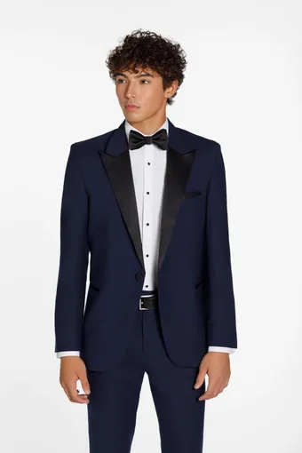 Larr Brio Style #Dawson Tux Delaney Navy W Black Peak #5 frontface vertical cropped thumbnail