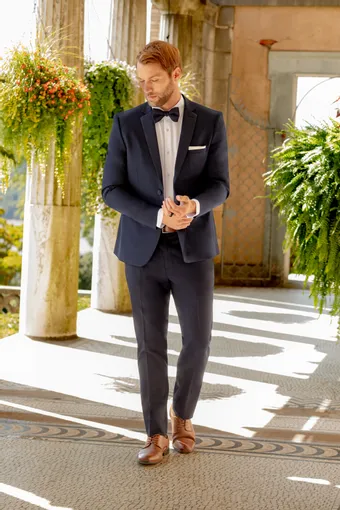 Larr Brio Style #Dawson Tux Navy Notch #0 default frontface vertical thumbnail