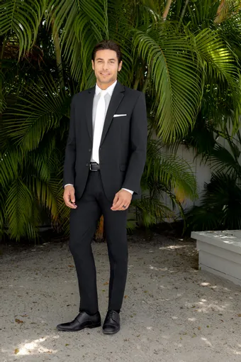 Larr Brio Style #Harper Black Dawson 3in Notch Suit #0 default frontface vertical thumbnail