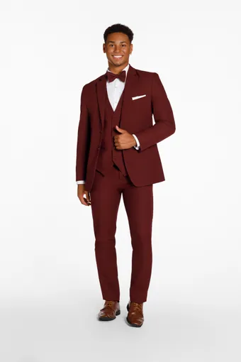 Larr Brio Style #Metro Suit Burgundy #2 frontface vertical thumbnail