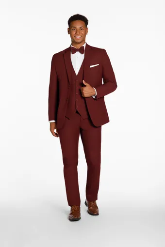 Larr Brio Style #Metro Suit Burgundy #0 frontface vertical thumbnail