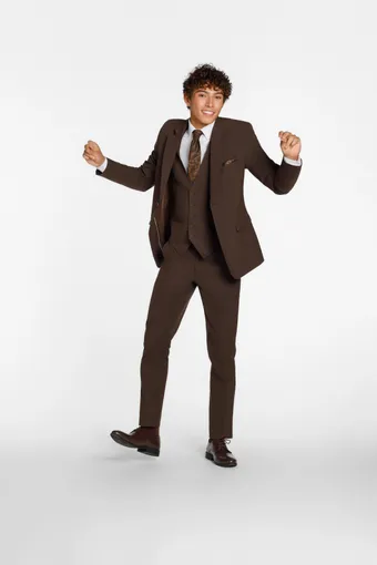 Larr Brio Style #Metro Suit Chocolate #8 frontface vertical thumbnail